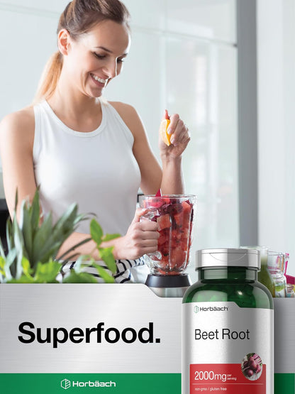 Premium Beet Root Capsules for Wellness | Non-GMO, Gluten Free Supplement