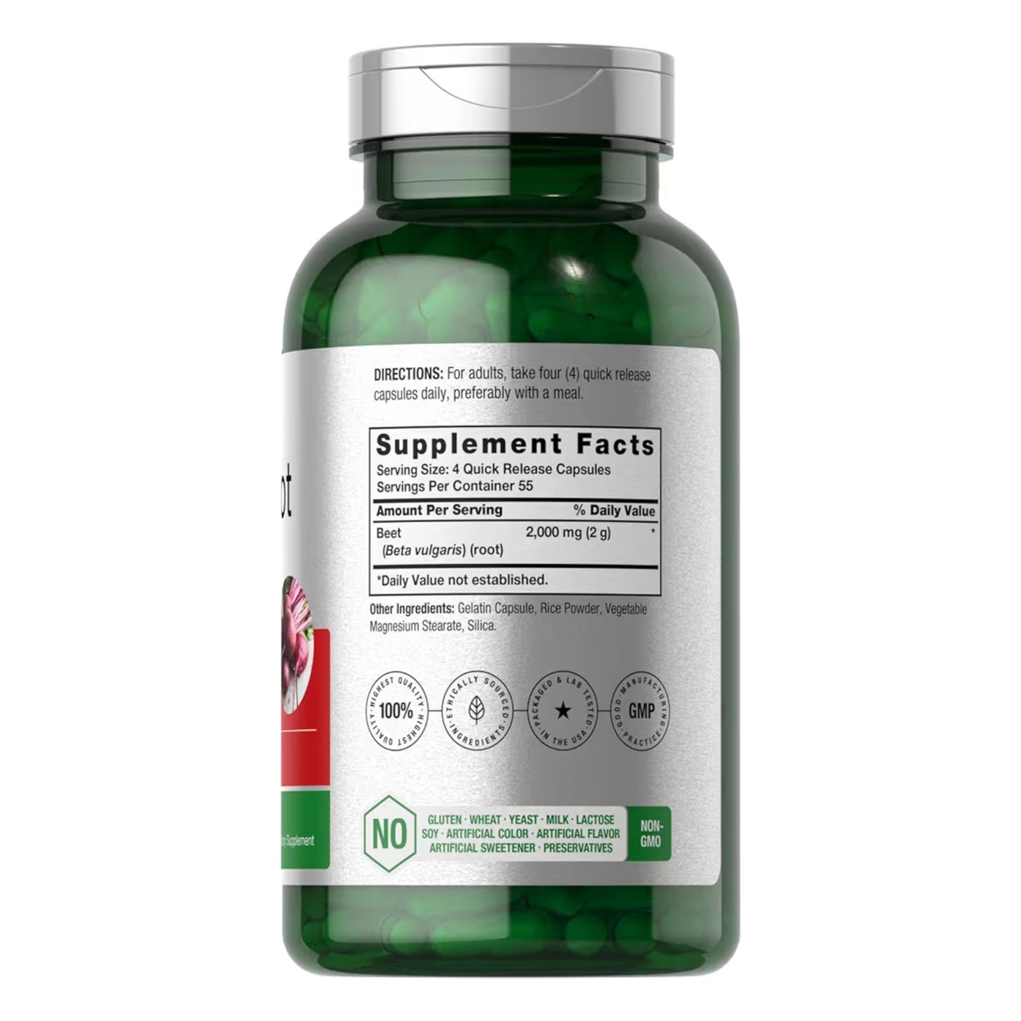Premium Beet Root Capsules for Wellness | Non-GMO, Gluten Free Supplement